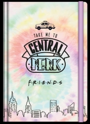 Linkovaný zápisník A5 PŘÁTELÉ tie-dye, pevná vazba