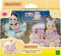 Sylvanian Families zábavní park – letadlo a vláček hrací sada