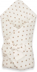 Mušelínová šněrovací zavinovačka NEW BABY Little Heart