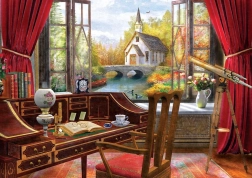 Puzzle ART PUZZLE výhled z pracovny 500 dílků