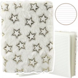 Notýsek s plyšovým obalem Zlaté hvězdy A5 80 listů