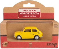 Model auta fiat 126p žlutý 1:43