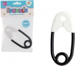 Dětské chrastítko ve tvaru špendlíku plastové bíločerné