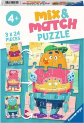 Ravensburger Puzzle Mix & Match: Legrační příšery 3x24 dílků