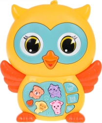 Interaktivní sovička se světly a zvuky – žlutá