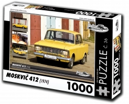 Puzzle Retro-auta Moskvič 412 (1974) 1000 dílků