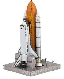 Kovové 3D puzzle vesmírný raketoplán na startovací rampě METAL EARTH ICONX