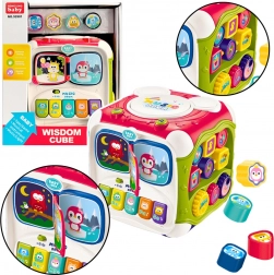 Interaktivní multifunkční barevná kostka pro děti s pianem a sortérem