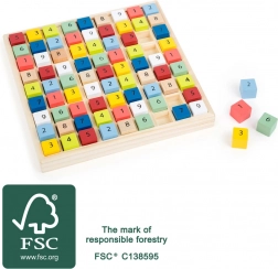 Small Foot dřevěné sudoku barevné kostičky