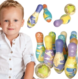 Měkké dětské kuželky s dinosaury Woopie - 12 ks