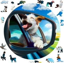 Dřevěné puzzle Veselý pes 250 dílků WOODEN CITY