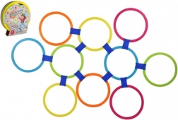 Teddies barevné skákací kruhy se spojkami, sada 10 ks
