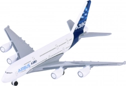Kovový osobní letoun AIRBUS A380-800 bílý 11 cm