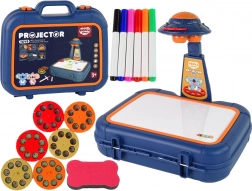 Dětský projektor na kreslení v kufříku – modrý