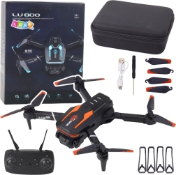 Dron s kamerou LU800 s LED světly - oranžový