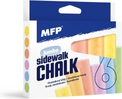 Chodníkové kulaté křídy 6 ks – mix barev