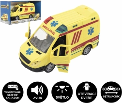 Plastová sanitka se světlem a zvukem 20 cm