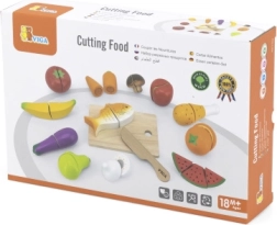 VIGA dřevěná sada potravin na krájení