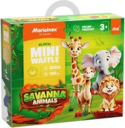 Kostky Mini Waffle - Zvířata Savana 100 kusů