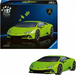 3D puzzle RAVENSBURGER Iconics: Lamborghini Huracán Evo, zelené, 108 dílků