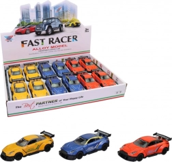 Kovové závodní auto s zpětným chodem