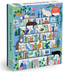 Puzzle GALISON PURRFECT NOOK – kočičí knihovna, 1000 dílků