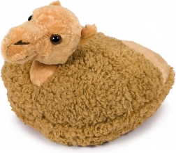 Hřejivý plyšový pantofel Velbloud Cozy Noxxiez