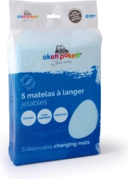 Jednorázová přebalovací podložka, bílá (5 ks)