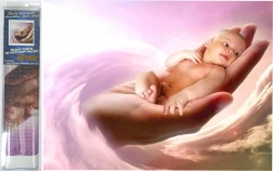 Diamantové malování – dítě na dlani 30 × 40 cm