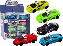 Policajní autíčko na hraní 1:43 kovová konstrukce s gumovými koly