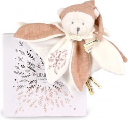 Dárková sada Plyšový medvídek s čepičkou 25 cm růžový