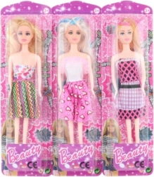 Panenka v barevných šatech 28 cm