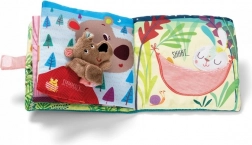 Lilliputiens textilní knížka s prstovou loutkou medvídek César