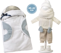 Obleček s přenosnou podložkou pro panenku NEW BORN 40–42 cm
