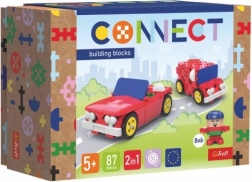Stavebnice Connect 2v1 kabriolet a dodávka, 87 dílků