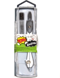 Školní kovové kružítko se sadou náhradních tuh