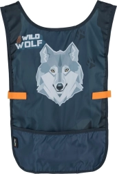 Dětské pončo zástěra s motivem vlka