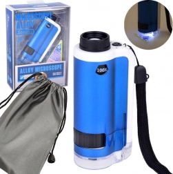 Kapesní dětský mikroskop s přiblížením 100×/250×, kovový