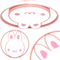 Lampa LED stropní svítidlo pro dětský pokoj s dálkovým ovládáním Králiček