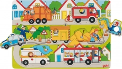 GOKI dřevěná vkládačka - Na silnici