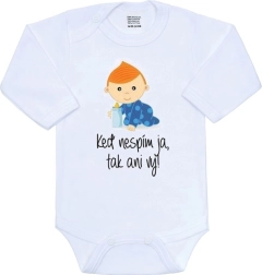 New Baby body s potiskem když nespím já, tak ani vy