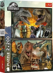 Puzzle 2×200 dílků – prehistorický svět JURASSIC WORLD