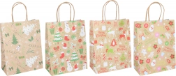 Vánoční dárková taška, velikost s (15 × 21 × 8 cm), 4 motivy