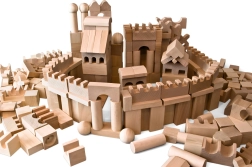 2Kids Toys přírodní dřevěné kostky XL 220 dílů
