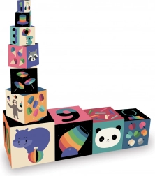 Kartonová skládací věž s obrázky od Andyho Westface