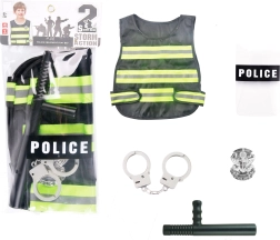 Policejní vesta s opaskem a obuškem