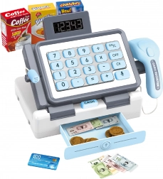 Pokladna pro děti s efekty 25 cm – modrá