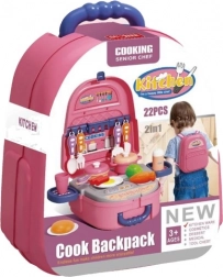 Kuchyňský set pro děti 22 ks v batůžku