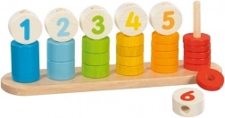 Goki dřevěná skládačka Naučte se počítat - Obličeje