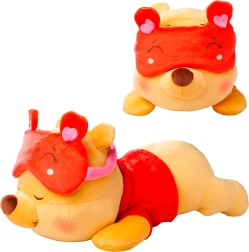 Plyšový medvídek WINNIE THE POOH Snuglets 40 cm s maskou na spaní